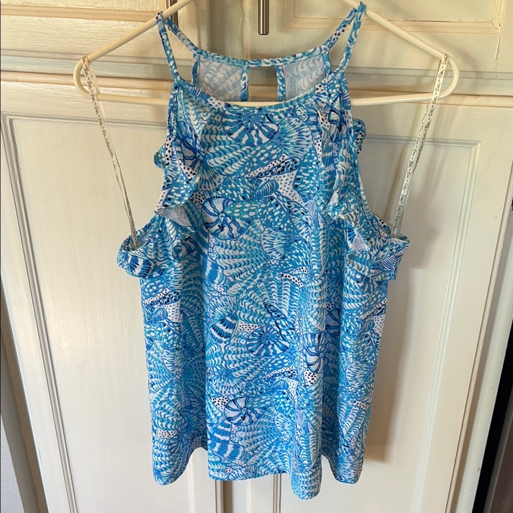 Blue Patterned Women's Top